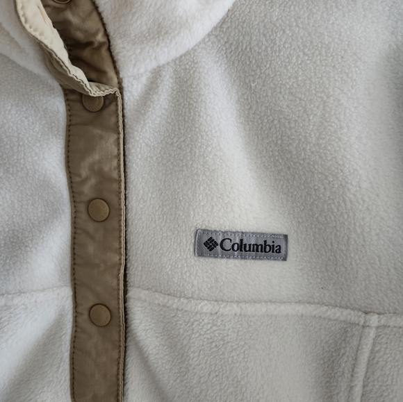 Columbia Fleece cream and tan size S - Picture 4 of 5